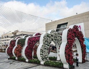 گلدان شهری و المان گل فایبرگلاس