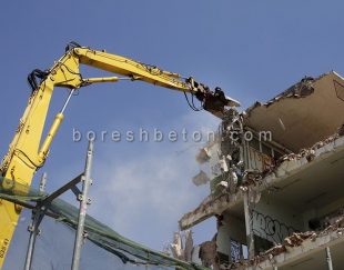 تخریب بتن با جرثقیل
